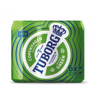 * Alus TUBORG, 4,6%, skard., 500 ml