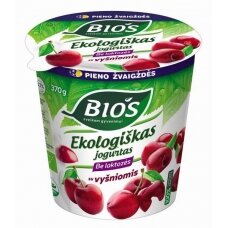 EKO jogurtas BIOS, 3,1% r., su vyšniomis, 370 g