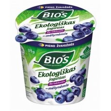 EKO jogurtas BIOS su mėlynėmis, 125 g