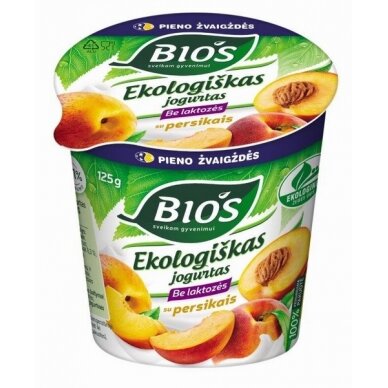 EKO jogurtas BIOS su persikais, 125 g