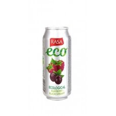 Gazuotas gėrimas RASA ECO aviečių ir juod. serbentų, 500 ml