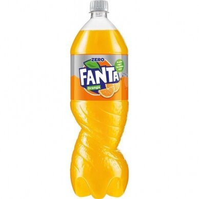 Gazuotas gėrimas FANTA Orange Zero apelsinų sk., 1,5 l