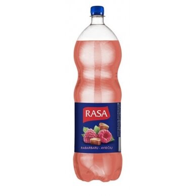 Gazuotas gėrimas RASA rabarbarų ir aviečų, 2 l