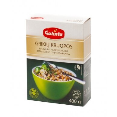 Grikių kruopos GALINTA, 4x100 g