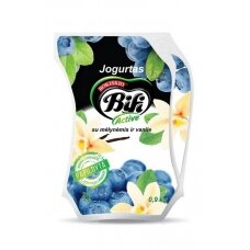 Jogurtas BIFI ACTIVE 2 % rieb. su mėlynėmis ir vanile, 900 g