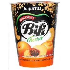 Jogurtas Bifi Active 2% rieb., su persikais ir dribsn., 360g