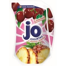 Jogurtas JO 2,5% rieb. su vyšn. ir ananas., ąsot., 900 g