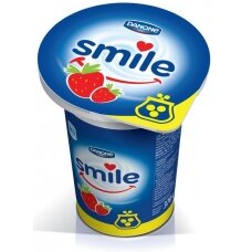 Jogurtas SMILE su braškėmis, 1%, 370 g