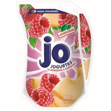 Jogurtas JO 2,5% rieb. su aviet. ir mel., ąsot., 900 g