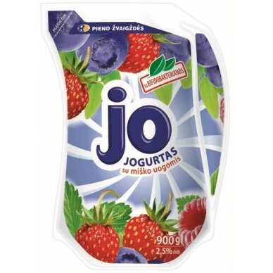 Jogurtas JO 2,5% rieb. su  miško uog., ąsot., 900 g