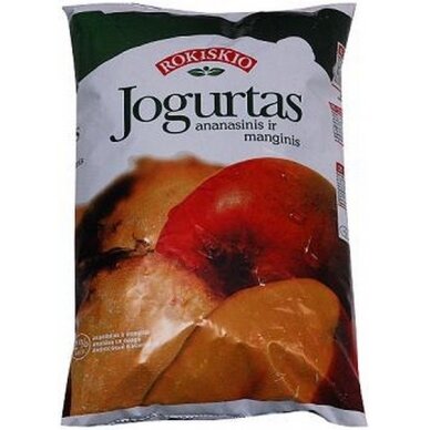 Jogurtas ROKIŠKIO, 2% riebumo, ananasų ir mango, 800 g