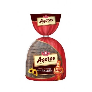 Juoda duona su saulėgrąžomis "Agotos", 375 g VILNIAUS DUONA