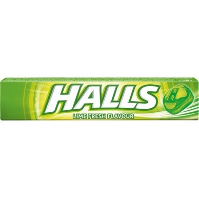 Ledinukai HALLS Lime su vitaminu C, 33,5 g