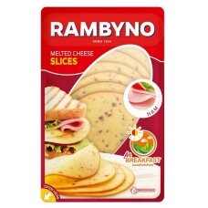 Lydytas sūris RAMBYNO, su kumpiu, 45% r., riekelėmis, 150 g