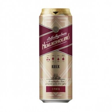 Nealk. alus Volfas Engelman KRIEK, 568 ml skard.