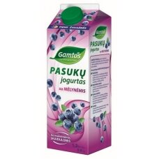 Pasukų jogurtas GAMTOS 1,2% rieb. su mėlynėmis, t-rex, 900 g