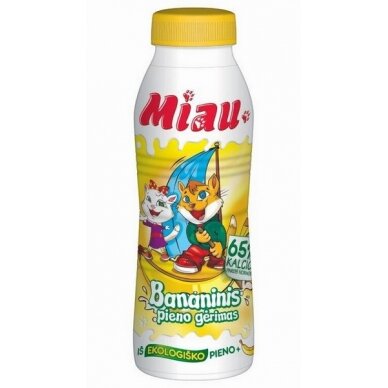 Pieno gėrimas MIAU 2,3% ban., (EKO pieno), pl. but., 450ml