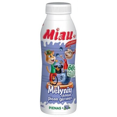 Pieno gėrimas MIAU mėlynių skonio, 2,3% rieb., 450 ml