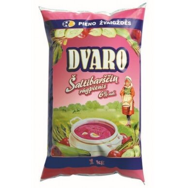 Šaltibarščių rūgpienis DVARO 6% rieb., maiš., 1 kg