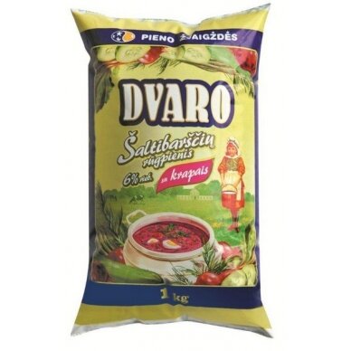 Šaltibarščių rūgpienis su krapais DVARO,  6%, plėv., 1 kg