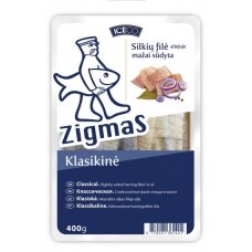 Silkių filė ZIGMAS KLASIKINĖ, aliej., mažai sūdyta, 400 g