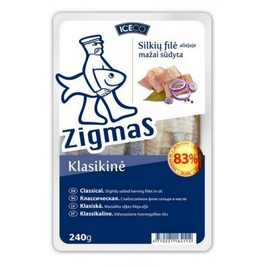 Silkių filė ZIGMAS KLASIKINĖ, aliej., mažai sūdyta, 240 g