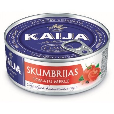 Skumbrė KAIJA, pomidorų padaže, EO, 240 g