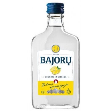 Spiritinis gėrimas BAJORŲ, degtinė ir citrina, 32%, 0,2l