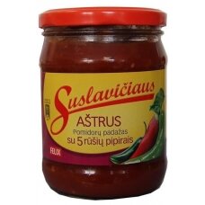 SUSLAVIČIAUS pomidorų padažas, aštrus, 500g