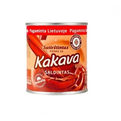 Sutirštintas pienas su cukrumi ir kakava, 385 g