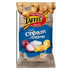 Traškučiai TAFFEL S.CREAM & ONION CHIPS, 210 g