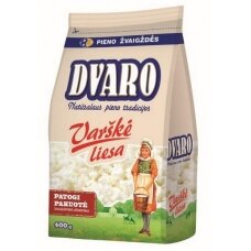 Varškė DVARO liesa, 400g, pol.maiš. (patogi pakuotė)