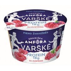 Varškė GRAIKIŠKA AMFORA PROTEIN 0,8% rieb. su aviet.,200g