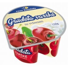 Varškė GRŪDĖTA 7% rieb. su vyšniomis, 150 g