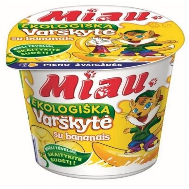 Varškytė MIAU 6% rieb. su banan., 100 g